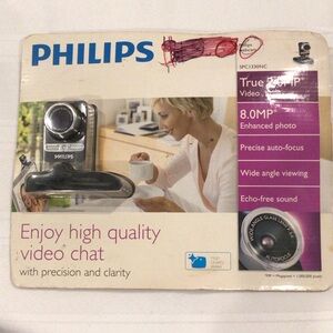Philips Silver Webcam with 8.0MP and Auto-Focus sealed